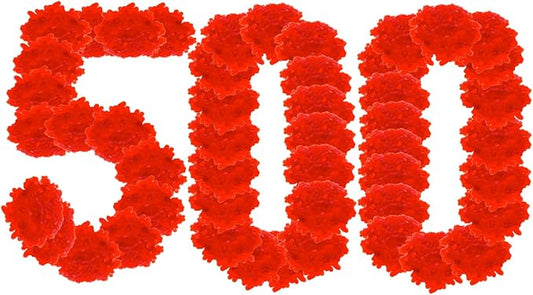 Regal Bingo Plastic Bingo Chips 500 Pcs - Clear Transparent Counters Game Chips Set for Board Game - Fun Bingo Night - 3/4 Inch Red Color