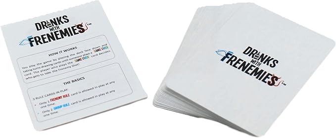 BE game LLC Drinks with FRENEMIES Millennial Edition Party Game | Fun Game for Adults and Teens | Ages 16+ | 3+ Players | Average Playtime 10-60 Minutes | Made by BE Games