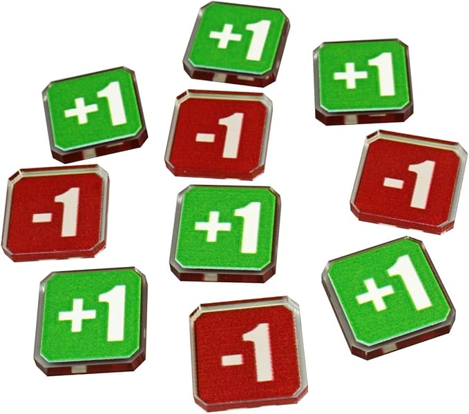 LITKO Upgrade Tokens | Compatible with Warhammer 10th Edition | Half-Strength | Battle Shocked | Wound | Movement | Modifier | WH40Kv10 (Plus One/Minus One Tokens)