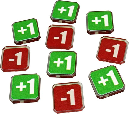 LITKO Upgrade Tokens | Compatible with Warhammer 10th Edition | Half-Strength | Battle Shocked | Wound | Movement | Modifier | WH40Kv10 (Plus One/Minus One Tokens)