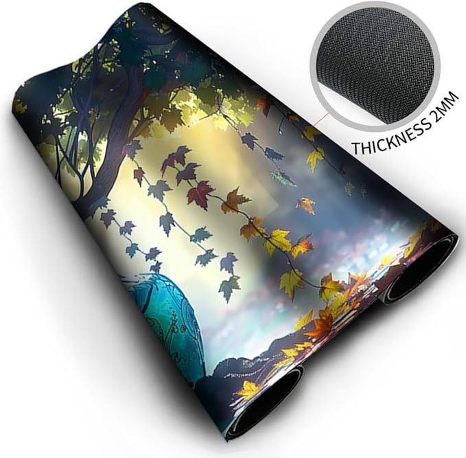 MTG Playmat 23.6x13.8 Inch Board Game Card Game Trading Card Game Mat Mouse Pad TCG Game Mat Stitched Edge Smooth Surface Rubber Base for Board Games,Card Showdown. (MTA90)