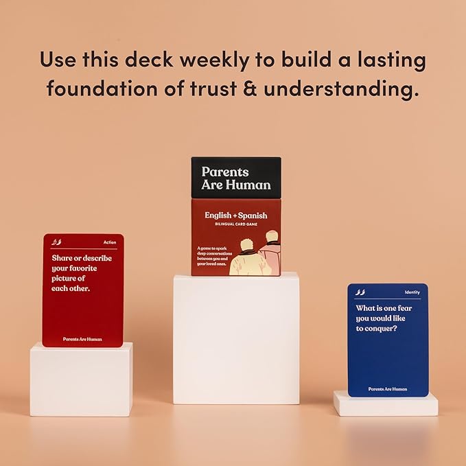 Parents Are Human Bilingual Conversation Cards, English + Spanish
