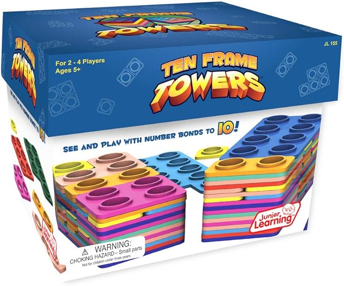 Junior Learning Ten Frame Towers Board Games