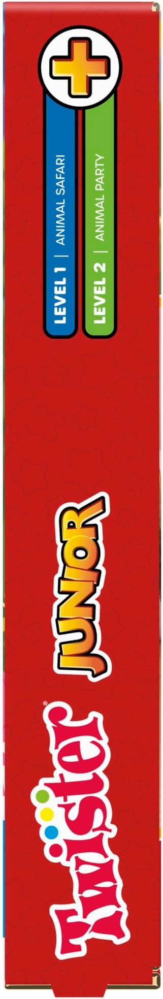 Hasbro Gaming Twister Junior Game, Animal Adventure 2-Sided Mat, 2 Games in 1, Party Game for Kids Ages 3 and Up and 2-4 Players (Amazon Exclusive)