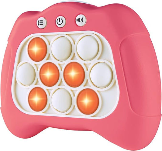 Pop The Target! Handheld Speed Push Game Machine: A Fun Multiplayer Game for Family. Sensory Fidget Toy Christmas Toys Gifts for 6 7 8 9 10 11 12 Years Old Kids Road Trip Car Games Kids Pink