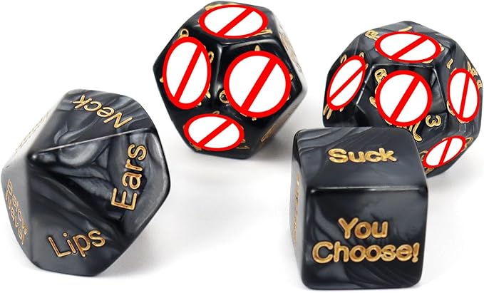 4Pcs Date Night Dice for Couple, Valentines Day Gifts for Her Him Date Night Ideas Dice After Dark Edition Game Anniversary for Him Her, Portable Couple Gift Ideas Date Dice Set