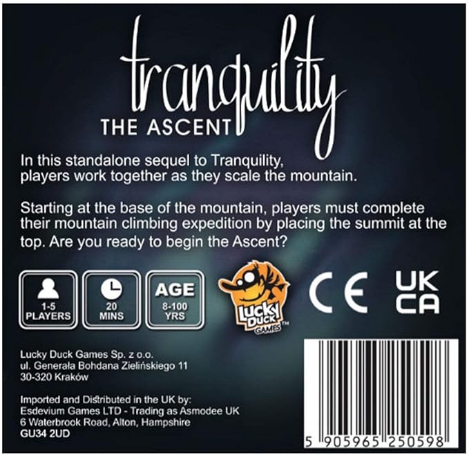 Lucky Duck Games Tranquility: The Ascent | Cooperative Family Game | 1-5 Players, Ages 8+ | 20-Minute Gameplay