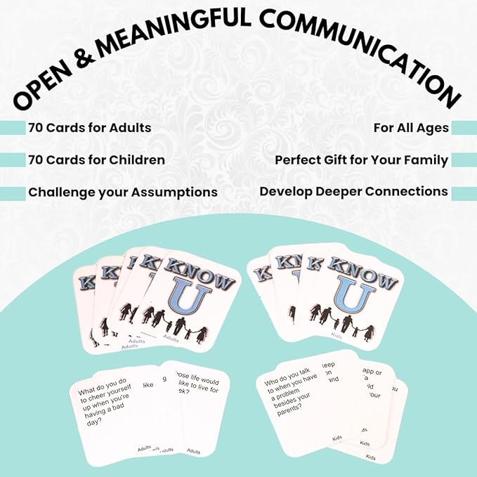 Fun Game to Really Get to Know Your Family 140 Thought Provoking Questions and Prompts Great for Family Game Night or Road Trip Deep Conversation Cards
