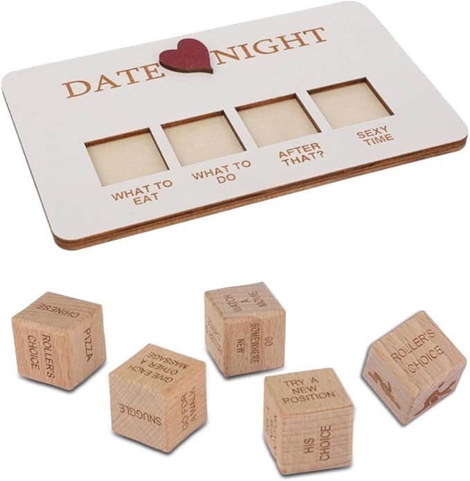 Date Night Dice for Couples Wooden Dice for Couples Valentine's Day Gift Couples Gift Ideas Couples Date Night Ideas Couples Gift