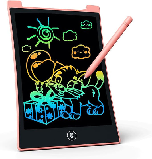 KOKODI Kids Toys LCD Writing Tablet, Colorful Toddler Drawing Pad Doodle Board Erasable, Educational Learning Toys Birthday Gifts for Girls Boys Age 3 4 5 6 7 8（Pink）