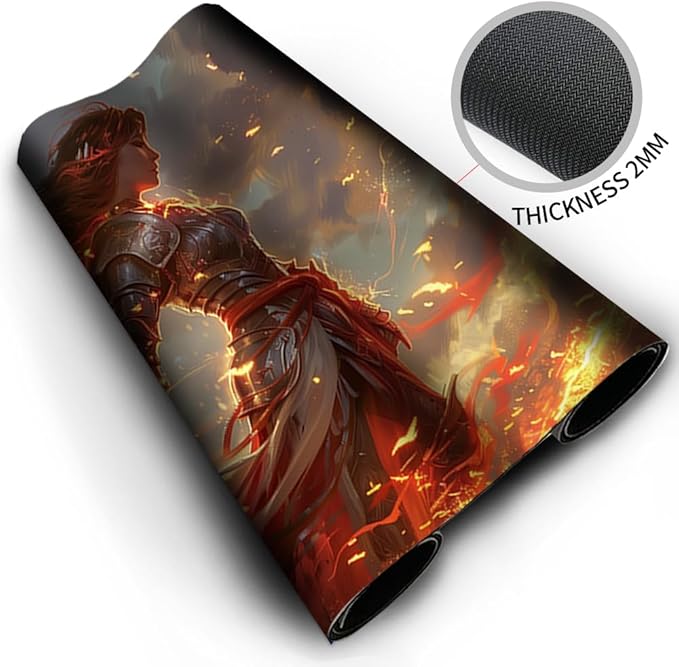 MTG Playmat 23.6x13.8 Inch Board Game Card Game Trading Card Game Mat Mouse Pad TCG Game Mat Stitched Edge Smooth Surface Rubber Base for Board Games,Card Showdown. (Mt145)