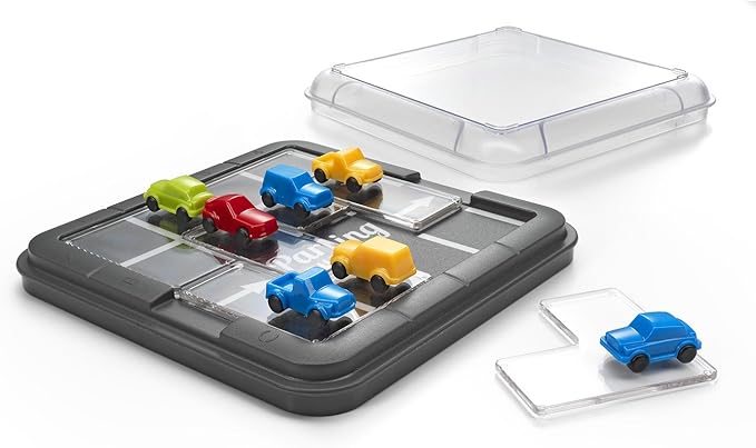 SmartGames Parking Puzzler Cognitive Skill-Building Travel Game with Portable Case featuring 60 Challenges for Ages 7 - Adult