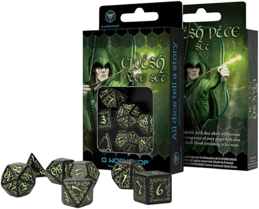 Elvish Dice Black/Glow-in-the-Dark (7) Board Game