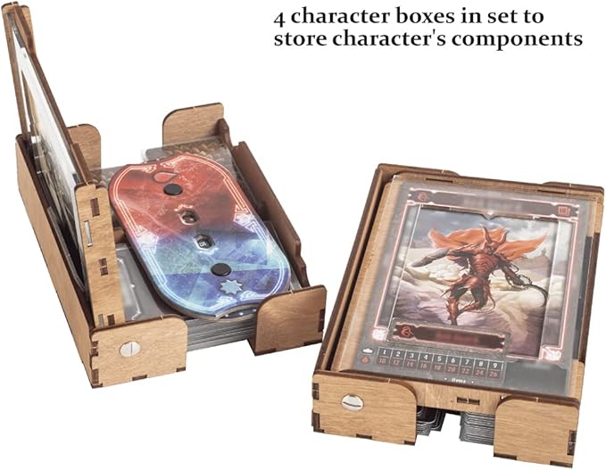 SMONEX Organizer Compatible with Gloomhaven Jaws of The Lion - Convenient Board Game Organizer Box with Four Player Trays