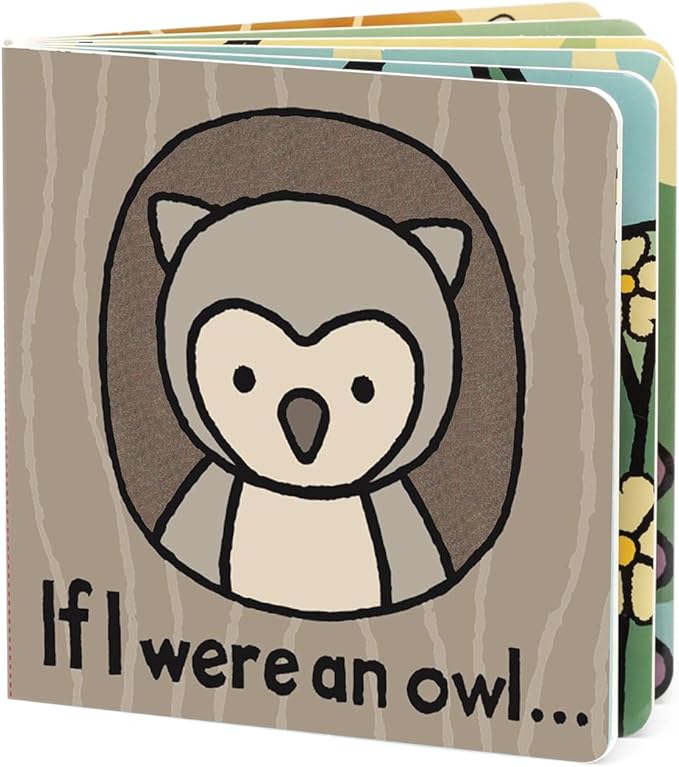 Jellycat If I were an Owl: A Touch and Feel Board Book Children's Book - Baby Gift
