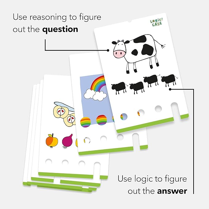 HABA Logic! CASE Brain Games for Kids Starter Set 5+, Brain Teaser Puzzles and Car Games, Mind Puzzles to Develop Critical Thinking for Kids