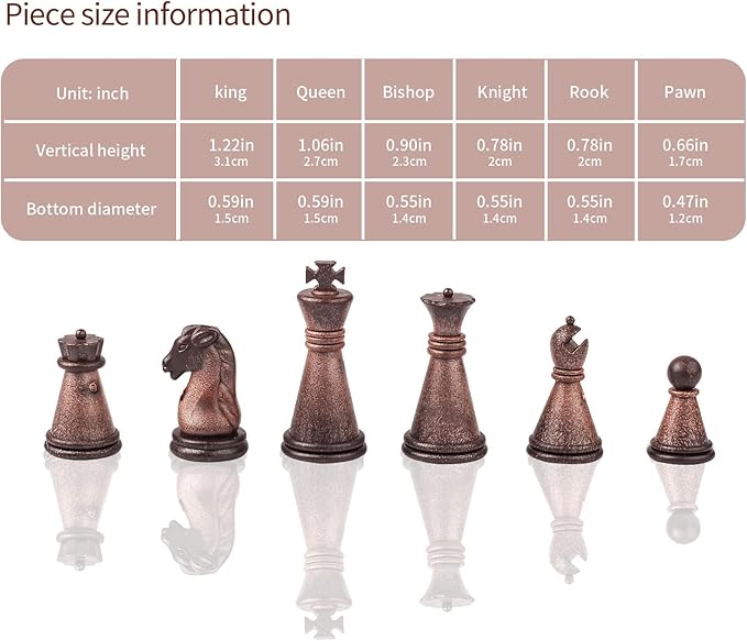7.87 Inch Mini Magnetic Travel Chess Set, Walnut-Style - Small Portable Pocket Folding Chess Board Games, Ideal for Travel and Gifts
