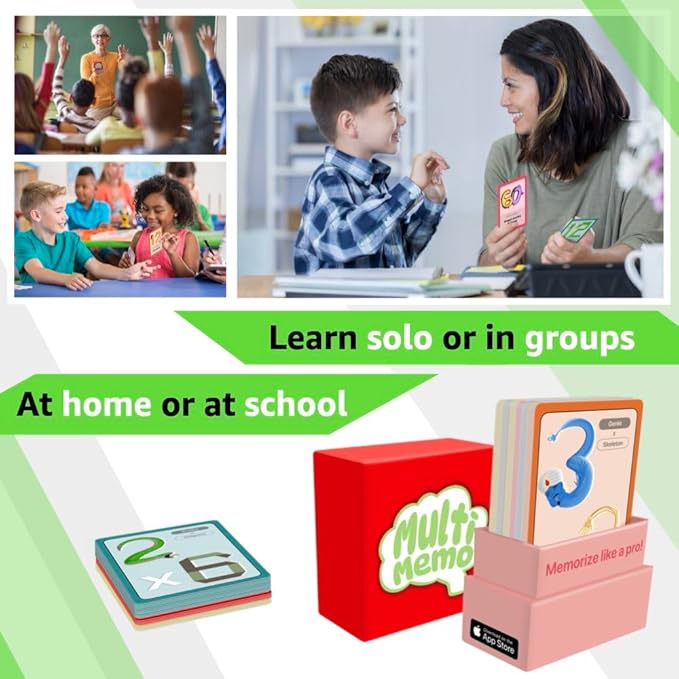 Multiplication Tables Flash Cards – Fun & Easy Memorization Using Unique Image Tricks! Math Learning Game for Kids in 2nd, 3rd, 4th, 5th, and 6th Grade – Covers 2x2 to 12x12.