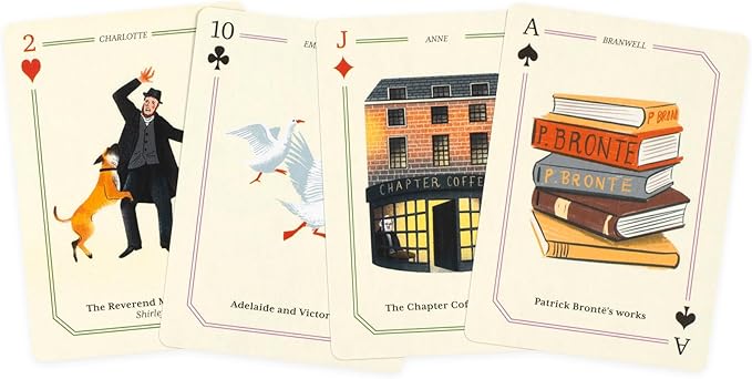 Laurence King Brontë Playing Cards - Complete Card Deck Featuring 54 of The Brontës Most Memorable Characters. 3.5” x 4.5” Box with Stunning Illustrations of Classic Literature Characters!