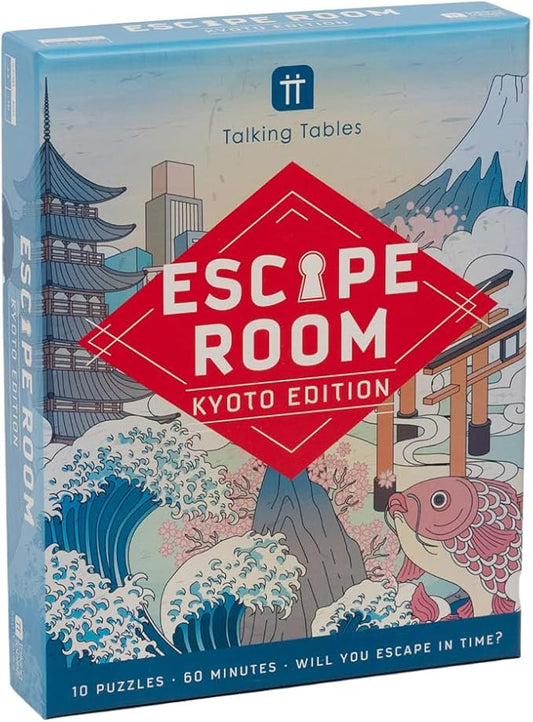 Talking Tables Host Your Own Escape Room Game Kyoto Edition | Interactive Family Games Night | Solve Puzzles and Find Clues to Escape in Time | 2-6 Players | Ages 14+ |