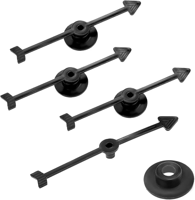 50 Packs Arrow Spinners Black Game Plastic Spinner Board Toys for Party School Classroom Home Using(4 Inches)
