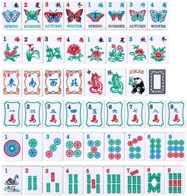 New! - American Mahjong Set The Artisan Collection: Butterfly Series – in Black Poppy Soft Bag