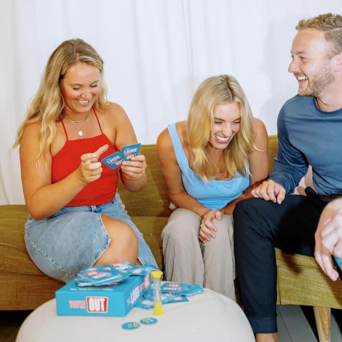 You Laugh You're Out A Party Game with Hilarious Charades Family Card Games for Adults & Kids, 125 Prompt Cards Fun Card Games for Family Game Nights, Graduation Gifts, Gatherings, & Parties Ages 14+