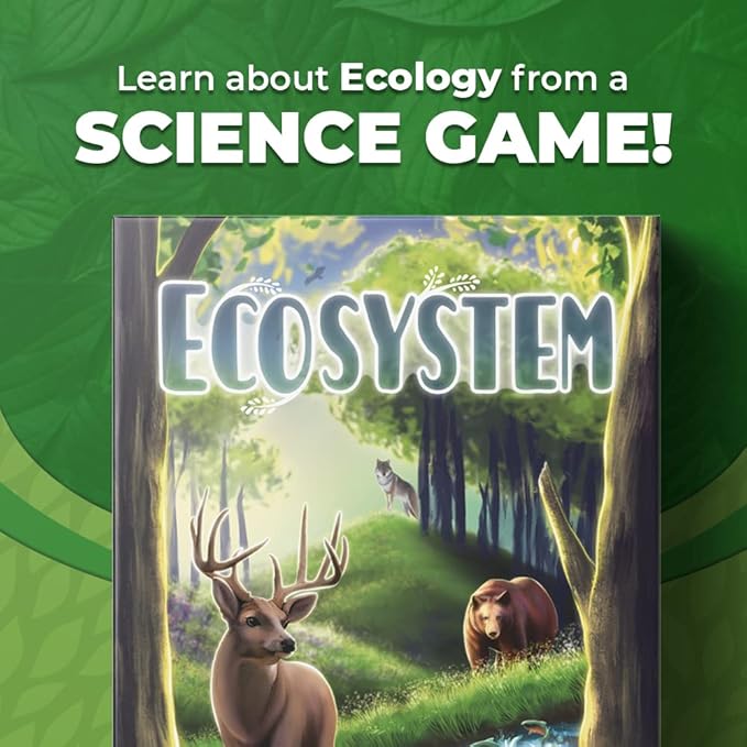 Ecosystem - A Family Card Game about Building Habitats | Learn about Animals, Ecology & Biodiversity for Kids, Adults, Families or the classroom! Fun Board Games for Environmental Science Class