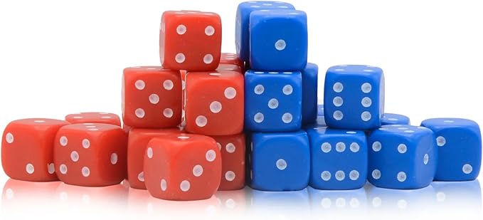 10mm Red & Blue Dice Pack