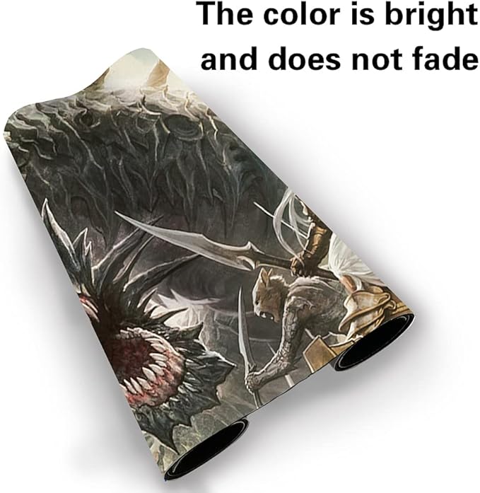 Board Game TCG Playmat Table Mats Games Size 60X35 cm Play Mats Compatible for MTG RPG CCG Trading Card Game Mousepad (Mirrodin-Beseiged-Wurm)