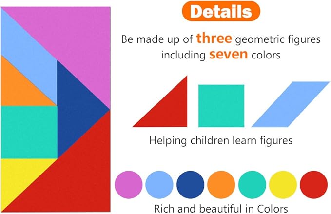 Travel Tangram Puzzle - Magnetic Pattern Block Book Road Trip Game Jigsaw Shapes for Kids Adult Challenge IQ Educational Toy Gift Brain Teasers-2 Set of Tangrams