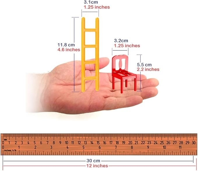 WEofferwhatYOUwant Chairs and Ladders Family Game – Fun Stacking Balance Game for Kids & Adults – 44 Pieces – Great for Parties & Game Nights
