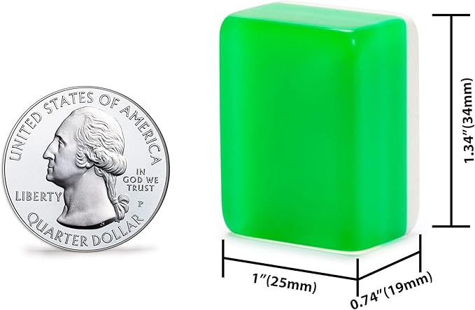 Yellow Mountain Imports Classic Chinese Mahjong Game Set, Emerald with 148 Medium-Size Translucent Green Tiles and Wooden Case