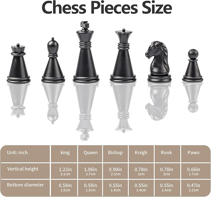 Travel Chess Set Magnetic Portable Folding Chess Board - Small Mini Chess Set - (Small / 7.6 Inch)