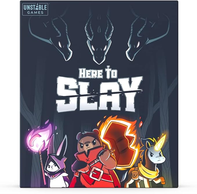 Here To Slay Base Game - Adventure RPG Dice Rolling Card Game For Teens, Adults - 2-6 Players, Hand Management