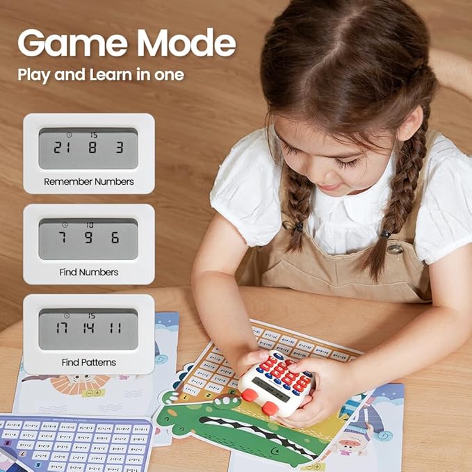 beiens Learning Toys for 4+ Year olds, Math Games, Educational Toys for Addition, Subtraction, Division and Multiplication Game, Electronic Math Flash Cards