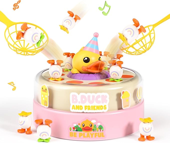 B.Duck Games for Kids Age 4-6, Catch and Bounce Duck Board Games for Kids 3-5,Family Toddlers Games Birthday Gifts for 5-7 Girls, Birthday Toy Gifts for Toddlers 4-8