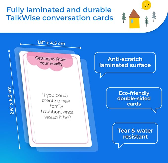 700 Family Conversation Cards, Fun Conversation Starters for Families, Play Dinner Table Games, Family Talking Cards, Color-Coded Across 6 Topics, Take Anywhere