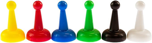 Super Z Outlet Assorted 1" Inch Multi-Color Pawns Pieces for Board Games, Component, Tabletop Markers, Arts & Crafts - Pack of 24