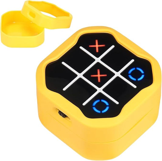 YouKnow Silicone Case Compatible with GiiKER Tic Tac Toe Bolt Game 3-in-1 Handheld Puzzle Game Console, Fidget Toys Board Games Cover for Kids and Adults (Case Only) (Yellow)
