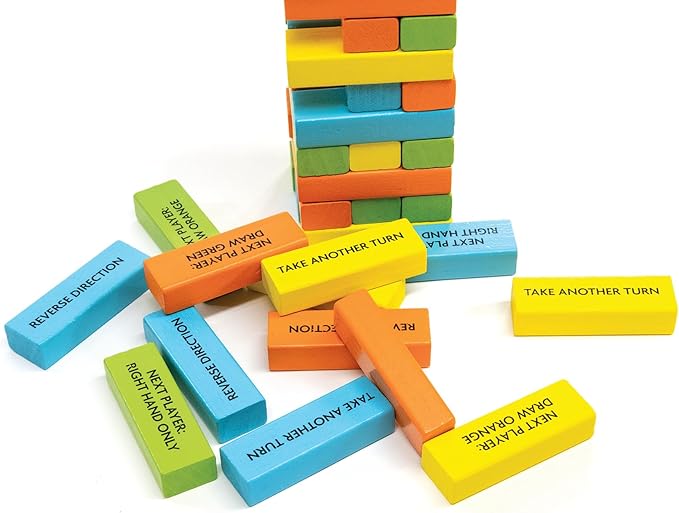 Outset Media Obey The Block - 48 Solid Wood Blocks - for 2 to 6 Players Ages 8 and up
