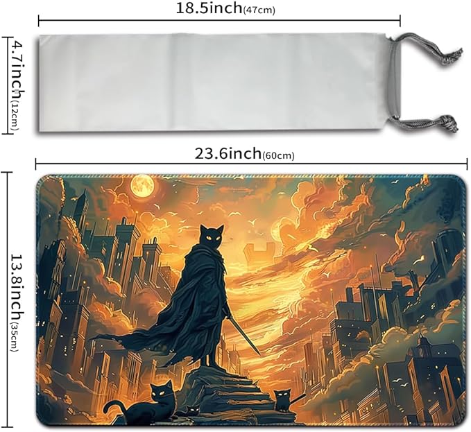 MTG Playmat 23.6x13.8 Inch Board Game Card Game Trading Card Game Mat Mouse Pad TCG Game Mat Stitched Edge Smooth Surface Rubber Base for Board Games,Card Showdown. (MTA85)