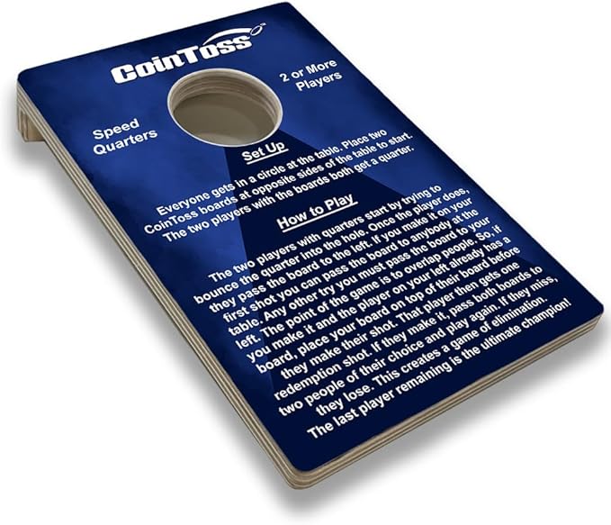 CoinToss Boards - Speed Quarters - Navy Blue - The Game Where Quarters Meets Cornhole