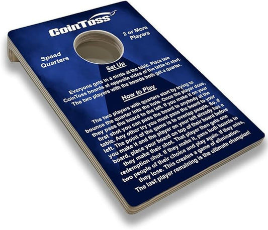 CoinToss Boards - Speed Quarters - Navy Blue - The Game Where Quarters Meets Cornhole