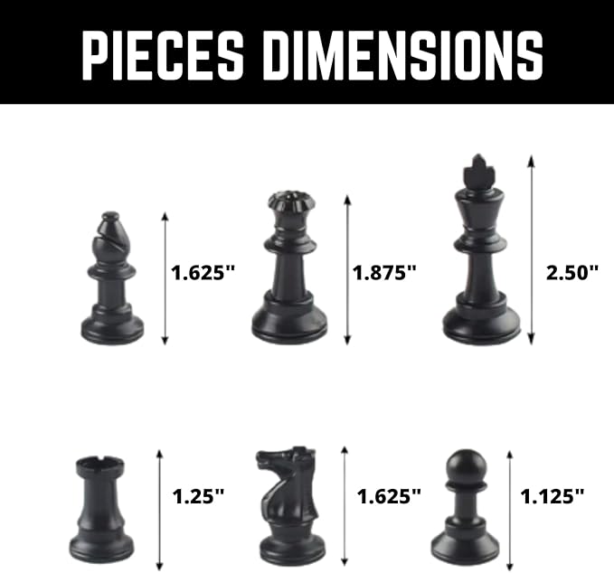 Tournament Chess Set: Portable and Professional Set with Travel Portable Plastic Tube Roll. Plastic Staunton Chess Pieces, Foldable Vinyl Chess Board.(Green, 13X13IN)