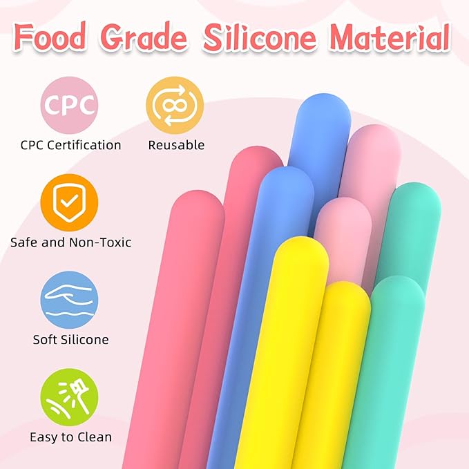 Silicone Sensory Activity Board,Double-Sided Busy Board for Fine Motor Skill,Fidget Toy for Calming, Stress, Anxiety, ADHD , Autism , Silent, No Mess , Kids 3+ & Adults(Unicorn,Colorful)