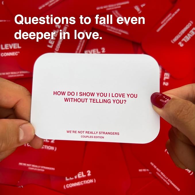 WE'RE NOT REALLY STRANGERS Couples Edition Card Game - 150 Conversation Cards for Couples, Adults, and Teens - 2 Player Bonding Game for Memorable Date Nights, and Game Nights, Ages 15+, 2 Players