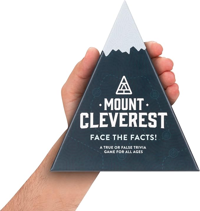 Mount Cleverest® Original Edition | True or False Trivia Game | Fun Adults & Kids Family Card Game | Party Games for Birthday | Travel Games | Gift for Boys and Girls | Stocking Stuffer