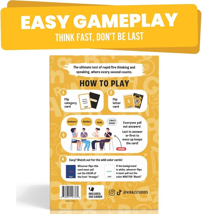 Viral Studios You Snooze You Lose - Fast Paced Word Matching Game, 200 Cards Quick and Hilarious Fun for Family Game Nights, Gatherings, & Parties Ages 15+