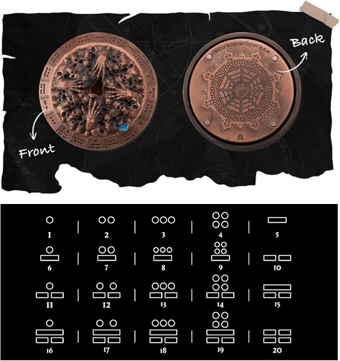 UD 7 in 1 Roulette Dungeons and Dragons Steampunk Themed Metal Dice Set for D&D Roleplaying Games (Ancient Bronze)